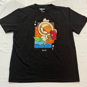 BKYS Black 7 of Hearts Textured Logo T-Shirt‎ Size XXL